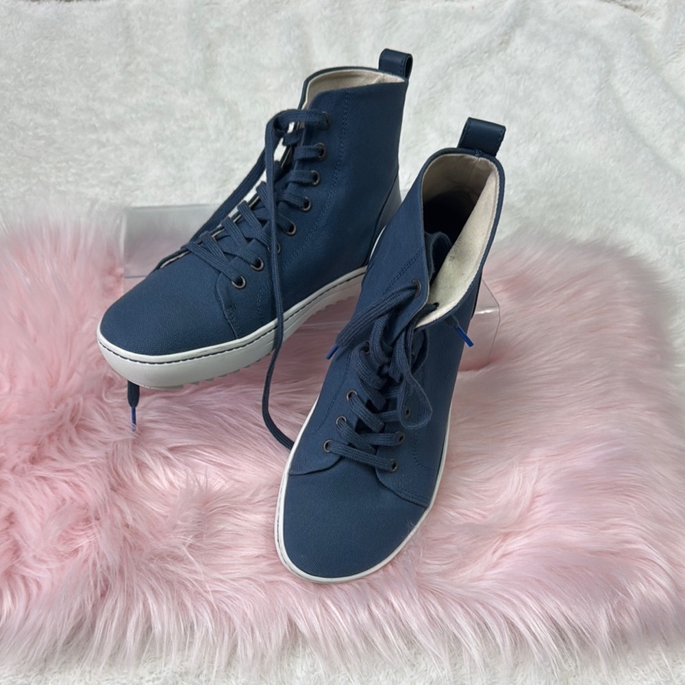 Birkenstock Blue High-Top Sneakers NWOB